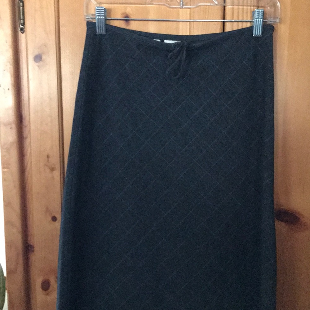 Gray, Blue, Black stretch Knit Maxi Skirt